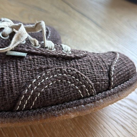 Simple Hemp Canvas Sneaker Womens 10.5 Brown Skater 90s Y2k Lace Up Eco Beach - Picture 10 of 10
